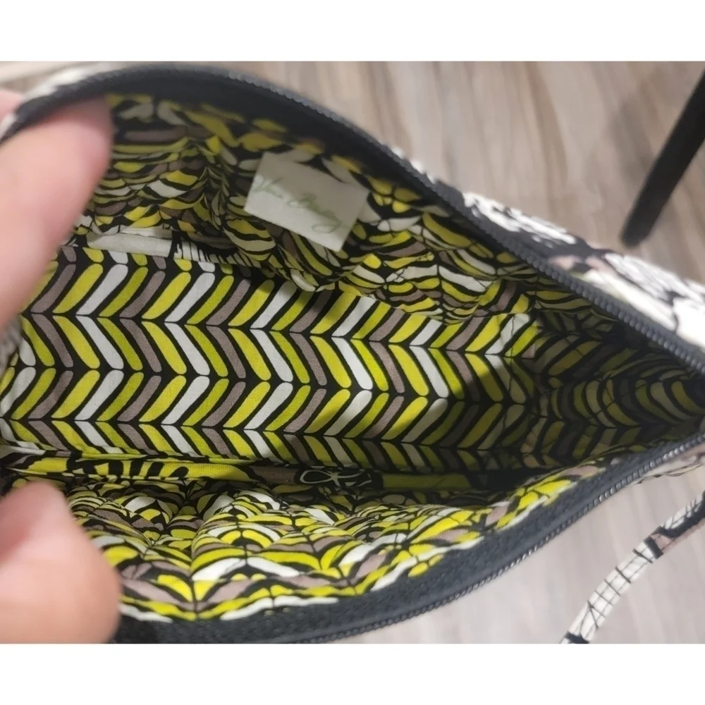 Vera Bradley Yellow White and Black Shoulder Bag Crossbody Purse